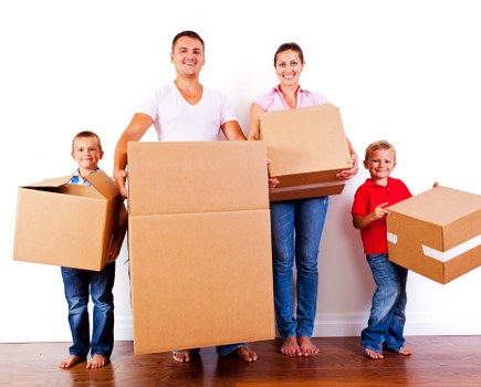 House movers loading furniture for a home move in Uxbridge