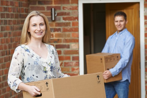 Moving van arriving for a residential move in Uxbridge