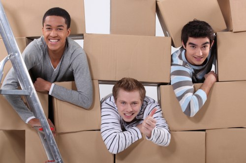 Packing and moving supplies prepared for a Uxbridge house move